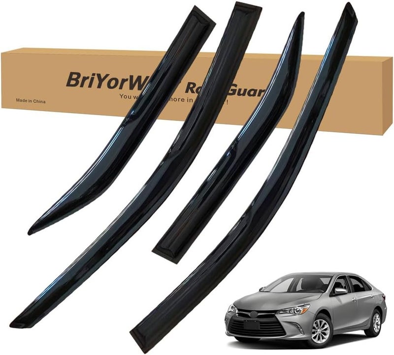 BriYorWay Vent Shades Rain Guards for Toyota Camry 2012 2013 2014 2015 2016 2017 Accessories, for Toyota Camry Window Deflectors Window Visors - Image 1